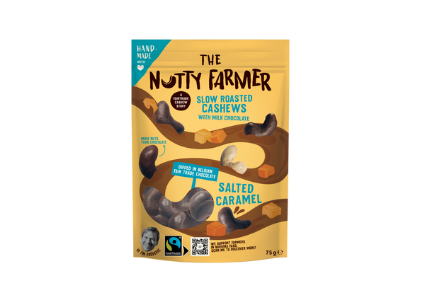 Slow roasted cashews with milk chocolate & salted caramel