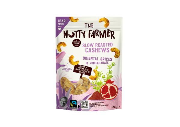 SLOW ROASTED CASHEWS WITH ORIENTAL SPICES & POMEGRANATE