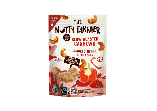 SLOW ROASTED CASHEWS WITH SMOKED HERBS & HOT SPICES